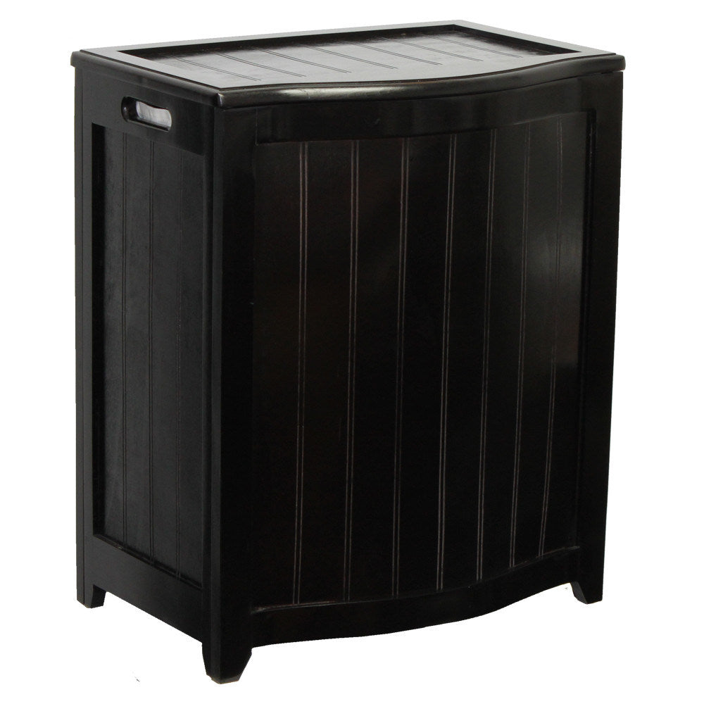 Davia Contemporary black Laundry Hamper