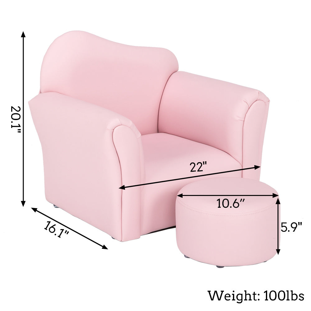 Children's Chair With Ottoman