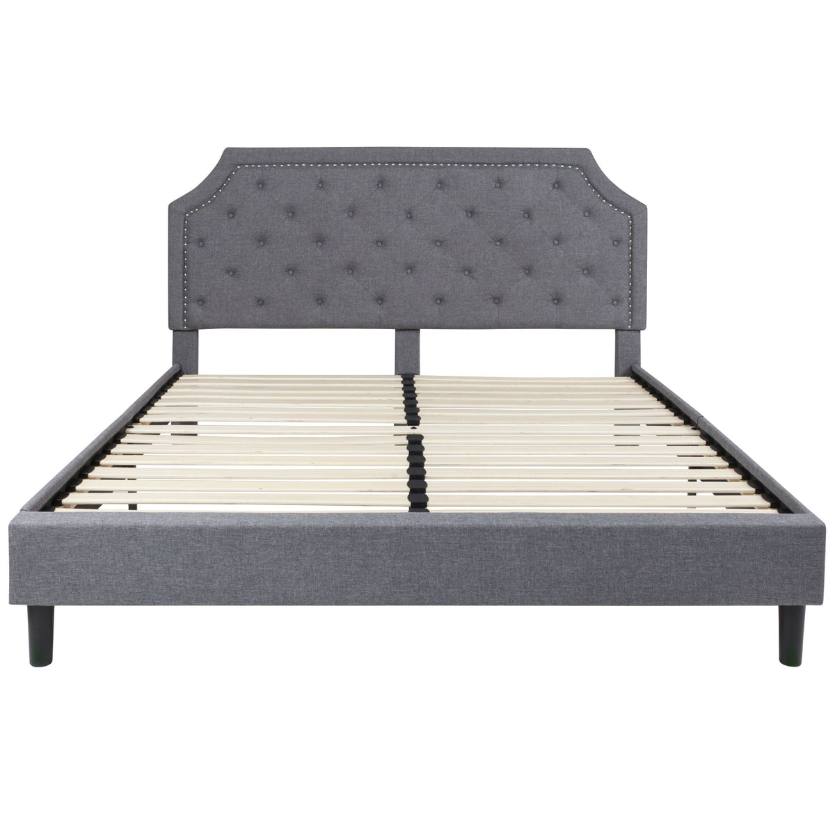 Arched Tufted Platform Bed - Rae and Tae 