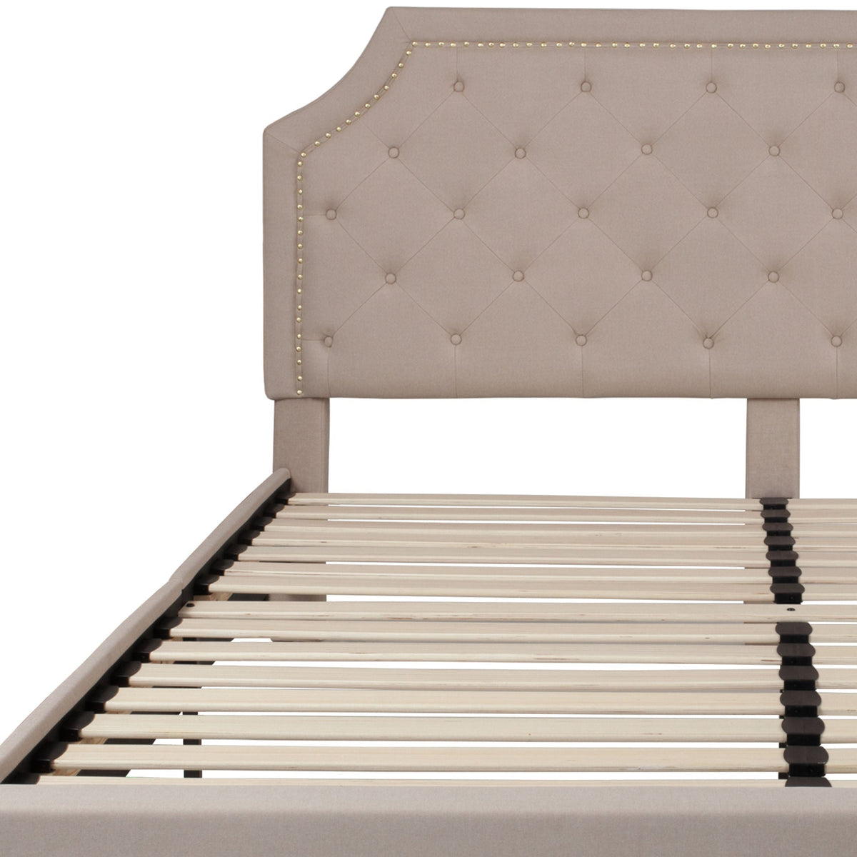 Arched Tufted Platform Bed - Rae and Tae 