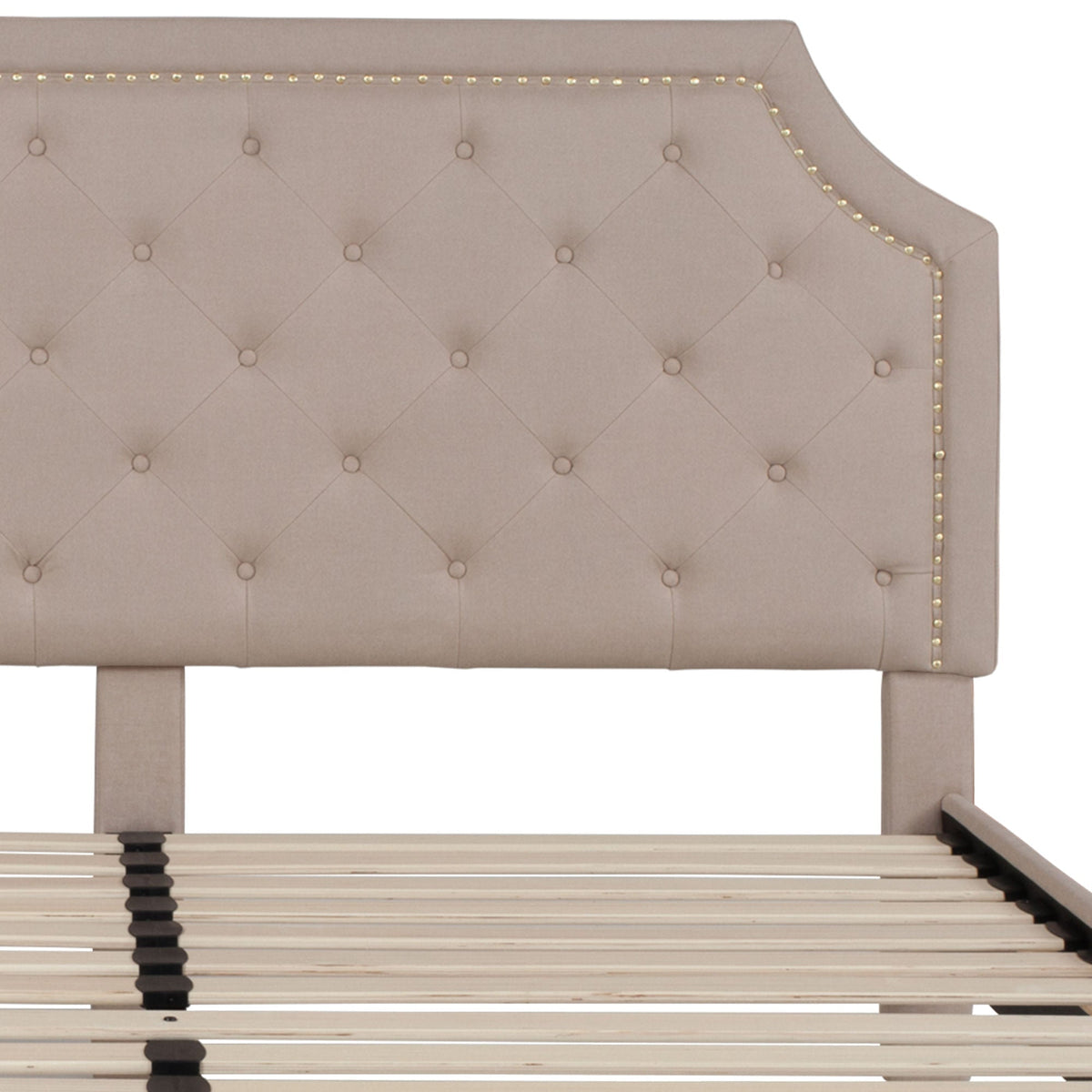 Arched Tufted Platform Bed - Rae and Tae 