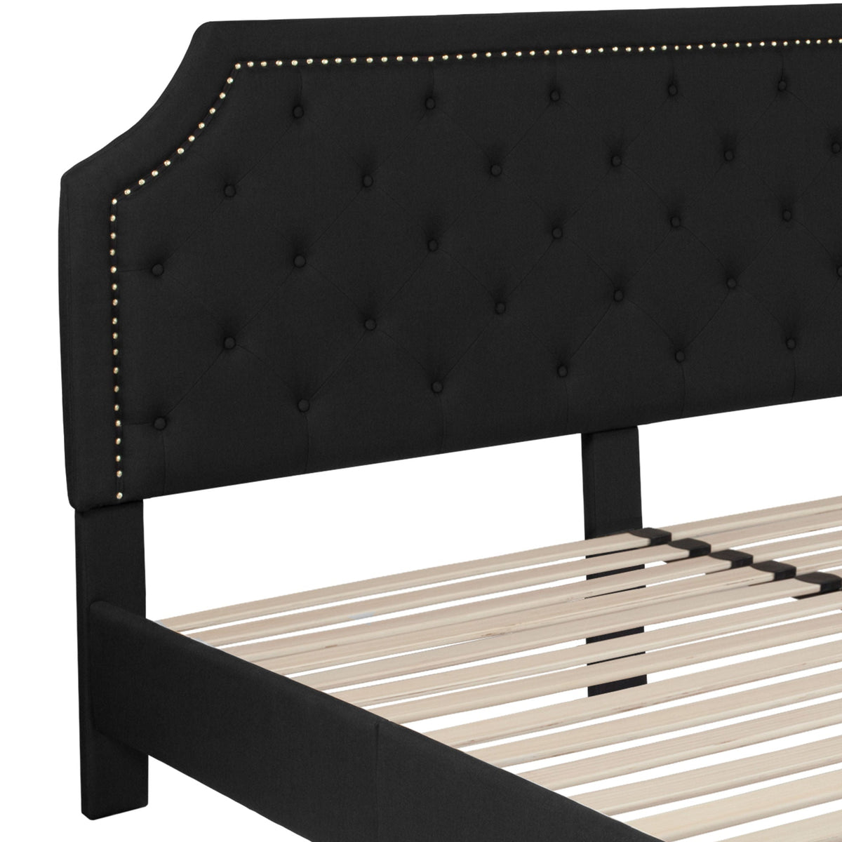 Arched Tufted Platform Bed - Rae and Tae 