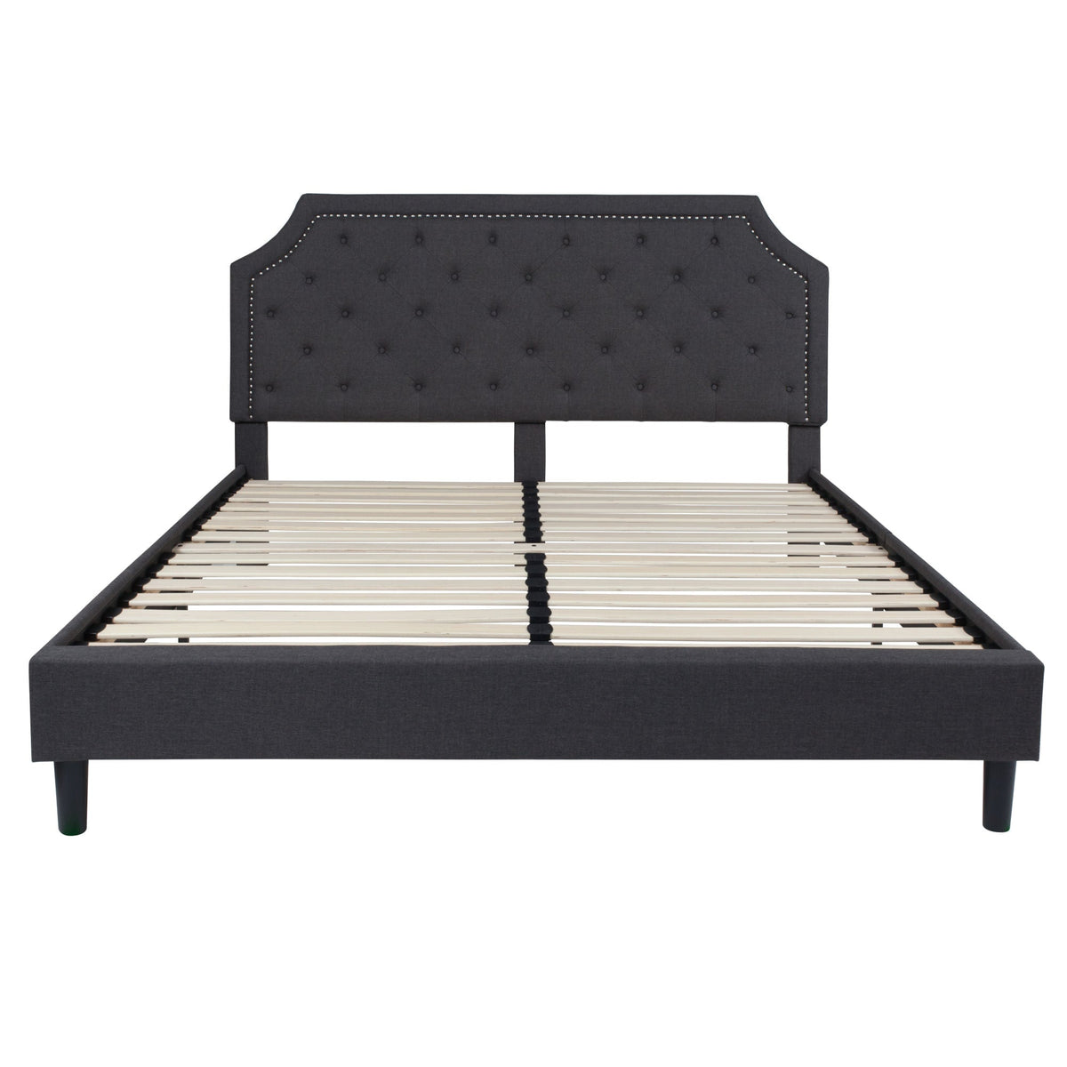 Arched Tufted Platform Bed - Rae and Tae 