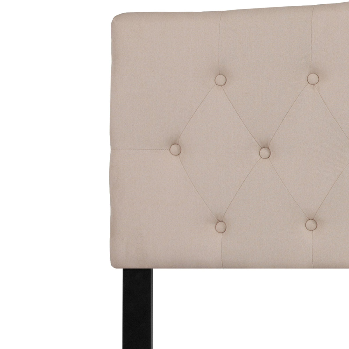 Arched Button Tufted Upholstered Headboard - Rae and Tae 