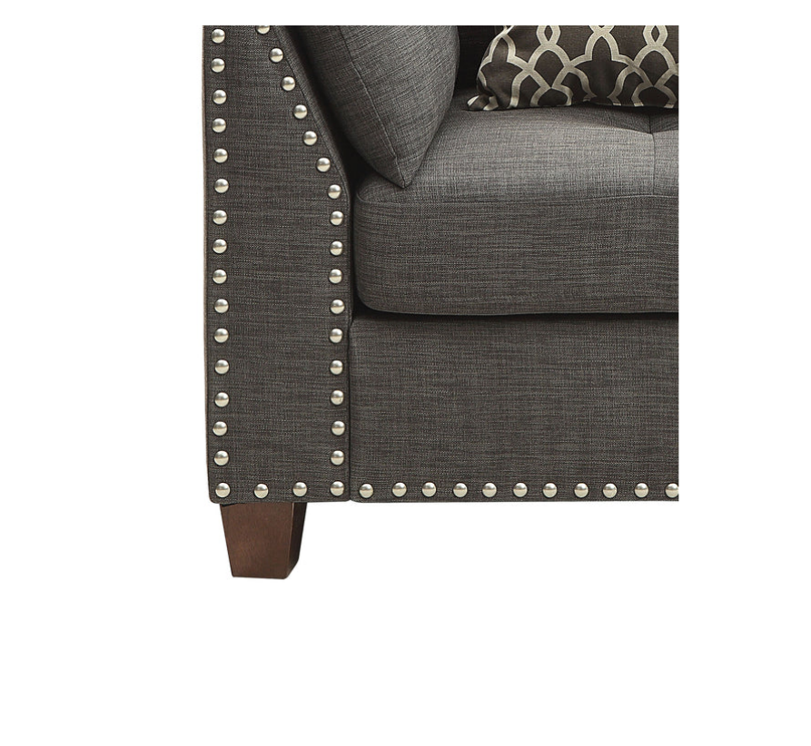 Franchesca Transitional Style Wood Linen Chair