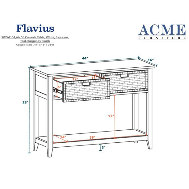 Flavius 2 Drawer Console Table